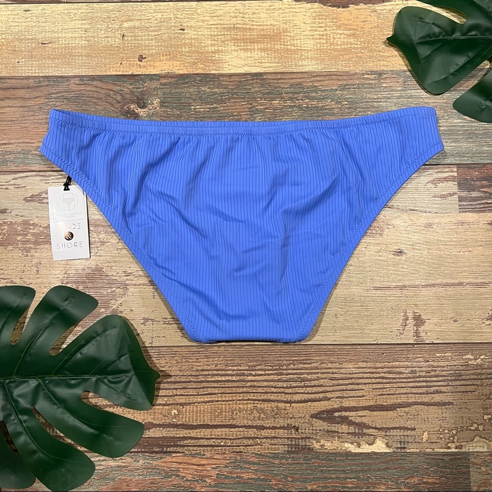 Blue Ribbed Bikini Bottom | Shade & Shore - Picture 2 of 3